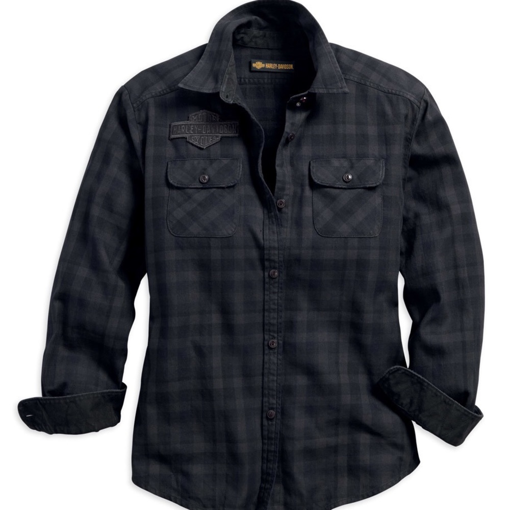(NWT) Harley-Davidson Appliqué Plaid Flannel